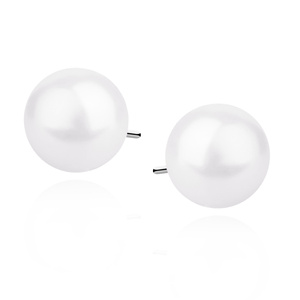 Silver (925) earrings white pearl