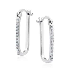 Silver (925) earrings with white zirconias