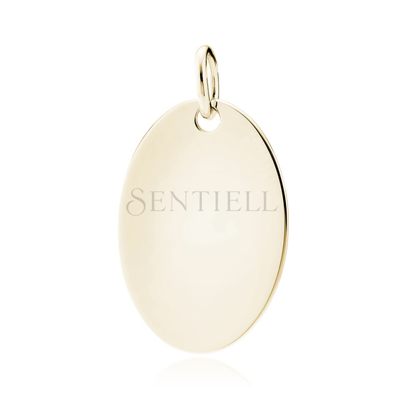 Silver (925) gold-plated oval pendant