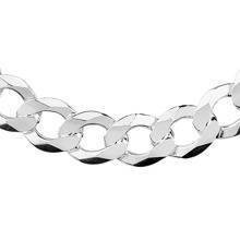 Silver (925) diamond-cut chain - curb extra flat Ø 400