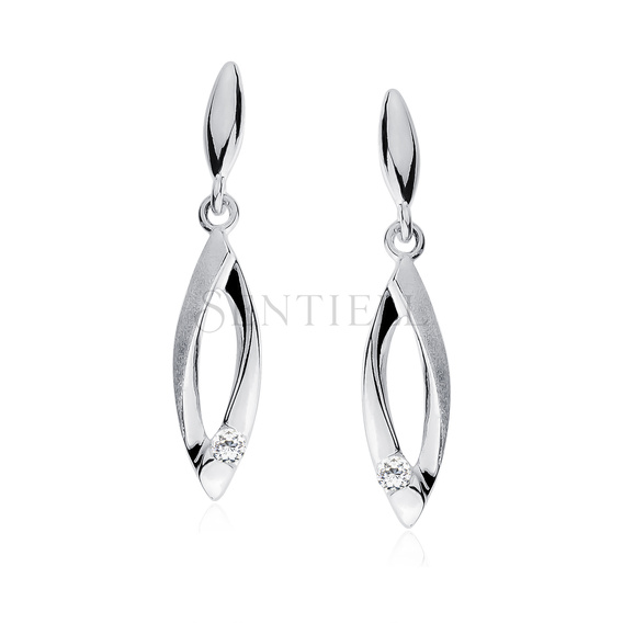 Silver (925) Earrings white zirconia