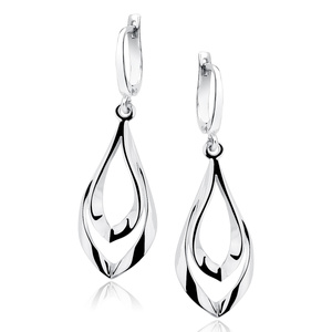 Silver (925) elegant earrings high polished