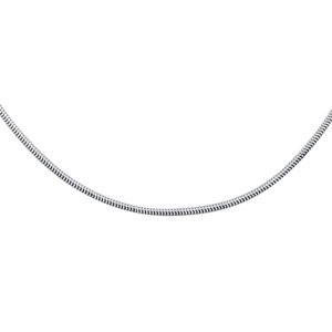Silver (925) chain real snake Ø 140 rhodium-plated