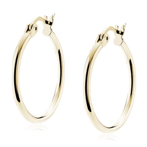 Silver (925) earrings hoops - highly polished