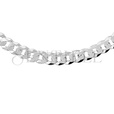 Silver (925) diamond-cut chain - curb extra flat rhodium-plated Ø 200