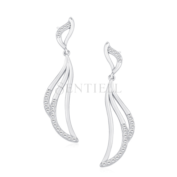 Silver (925) earrings with zirconia