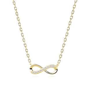 Silver (925) necklace Infinity with zirconia gold-plated