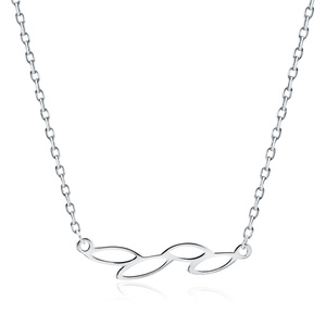 Silver (925) necklace - leaves