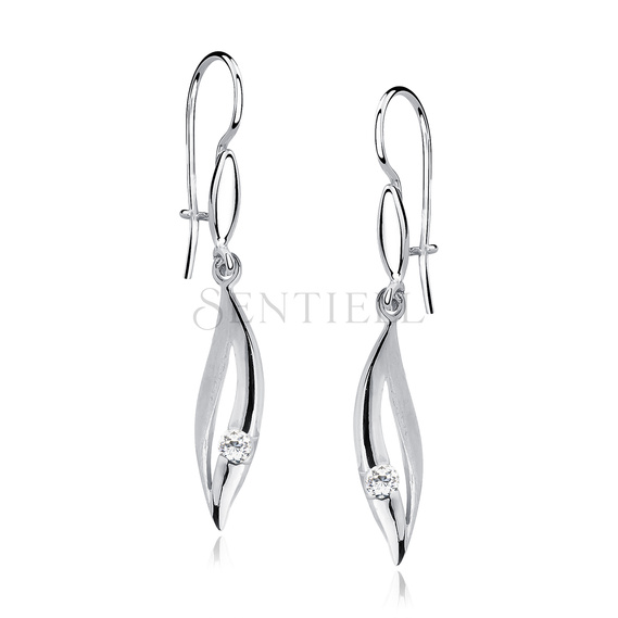 Silver (925) Earrings white zirconia