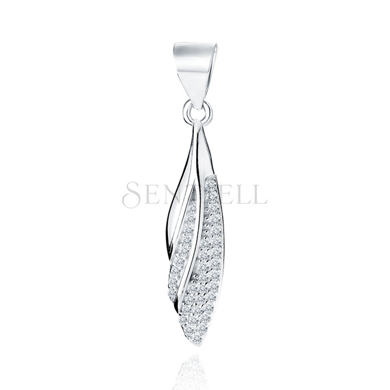 Silver (925) pendant with white zirconias