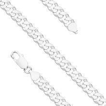 Silver (925) diamond-cut bracelet - curb extra flat Ø 180