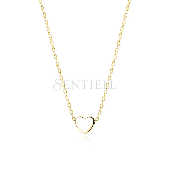 Silver (925) gold-plated choker necklace with heart