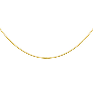 Silver (925) chain 8 sides snake Ø 020 - gold plated