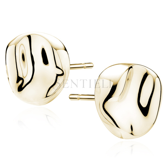 Pendientes de plata de ley 925 chapados en oro