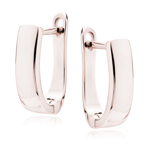 Silver (925) high polished earrings - rose gold-plated