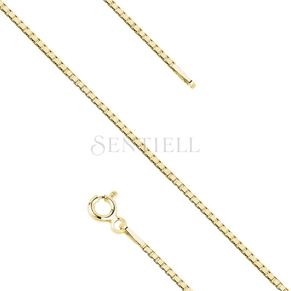 Silver (925) gold-plated Venetian box chain - diamond-cut