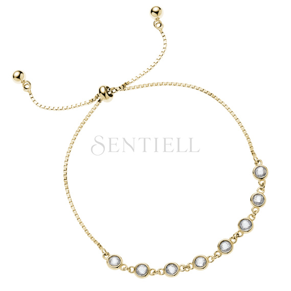 Silver (925) gold-plated bracelet with slider