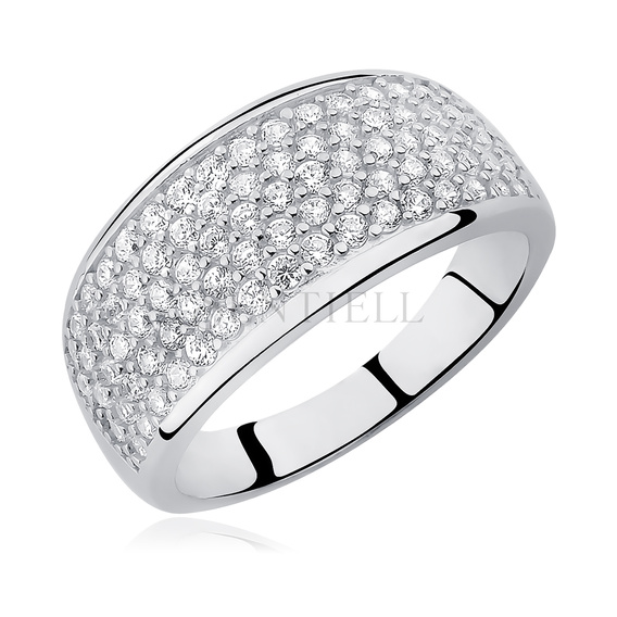 Silver (925) ring white zirconia