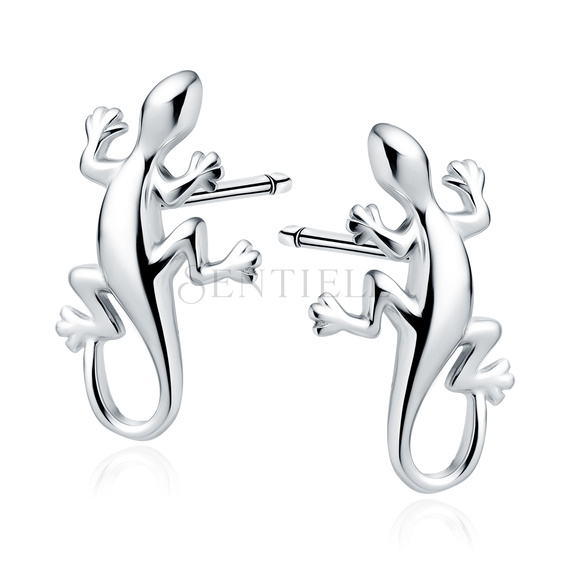 Silver (925) earrings - lizard