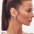 Silver (925) high polished earrings - gold-plated