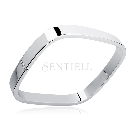 Silver (925) square bangle