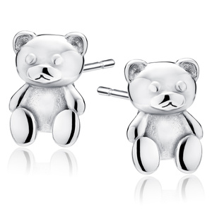 Silver (925) earrings - bear