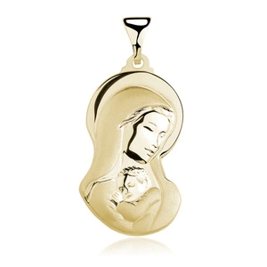 Silver (925) gold-plated pendant Mary and Child