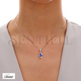 Silver (925) pendant with sapphire zirconia