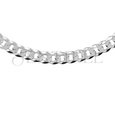 Silver (925) diamond-cut chain - curb extra flat rhodium-plated Ø 180