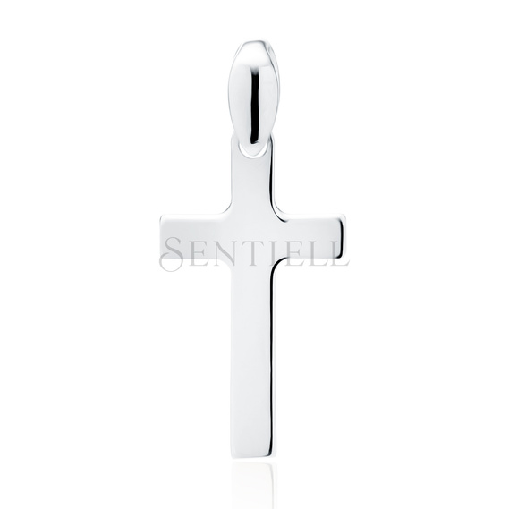 Silver (925) pendant cross - simple satin