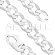 Silver (925) diamond-cut chain - curb extra flat Ø 400