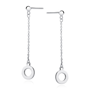 Silver (925) earrings - hanging circles