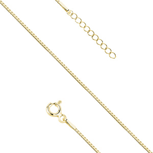 Pulsera veneciana de caja en plata de ley 925 con acabado diamantado - chapada en rodio