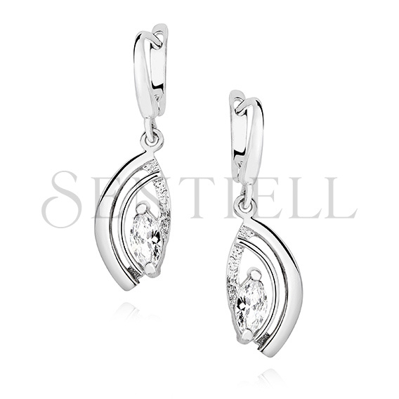 Silver (925) Earrings with white zirconia