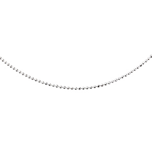 Silver (925) ball chain necklace for military tags