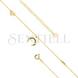 Silver (925) gold-plated anklet - adjustable size with moon and star pendant