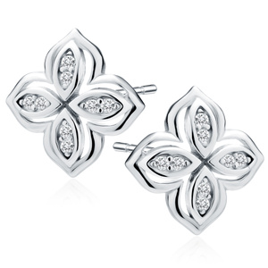 Silver (925) earrings with zirconia