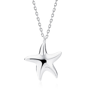 Silver (925) starfish necklace