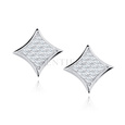 Silver (925) Earrings zirconia microsetting