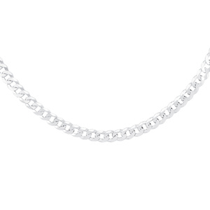 Silver (925) diamond-cut chain - curb extra flat Ø 160