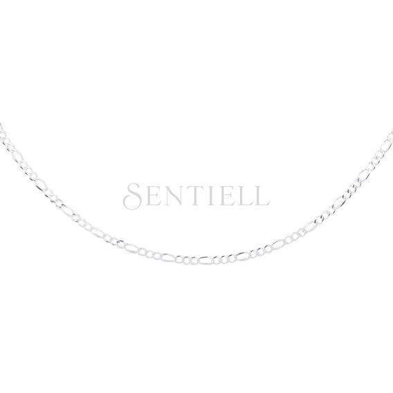 Silver (925) diamond-cut chain - figaro extra flat Ø 060