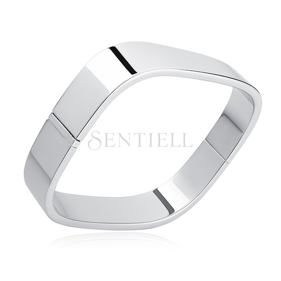 Silver (925) square bangle