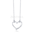 Silver (925) choker necklace with heart