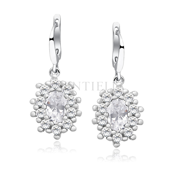 Silver (925) Earrings white zirconia