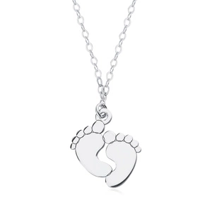 Silver (925) necklace - little feet