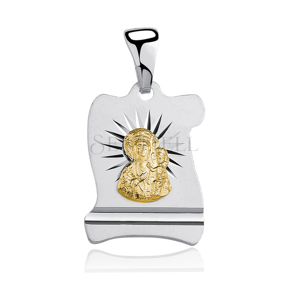 Silver (925) pendant Virgin Mary / Black Madonna gold-plated