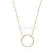 Silver (925) gold-plated choker necklace with circle