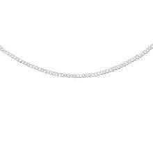 Silver (925) diamond-cut chain - curb extra flat Ø 050