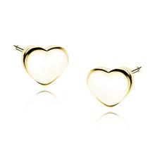 Silver (925) gold-plated earrings - hearts