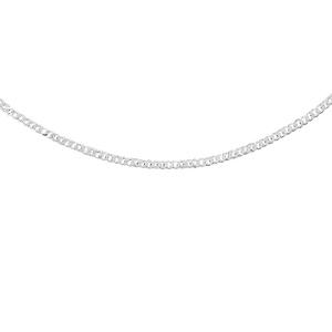 Silver (925) diamond-cut chain - curb extra flat Ø 050